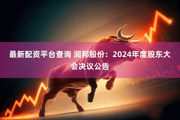 最新配资平台查询 润邦股份：2024年度股东大会决议公告
